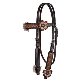 Circle Y Dusty Rose Vintage BBand Headstall Brown