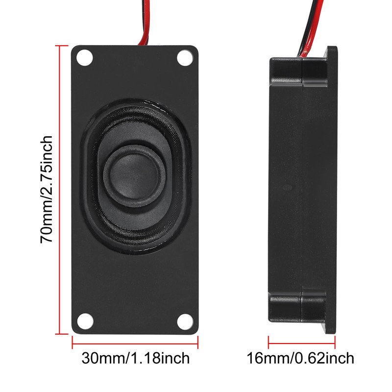 AITIAO 6pcs Speaker 3 Watt 8 Ohm Mini Speaker 8ohm