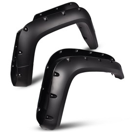 DOTCOM Fender Flares,Compatible with 2007-2014 Toyota FJ Cruiser,Paintable Matte Pocket Wheel Arch Cover Trim,Smooth Riveted Style 4PCS