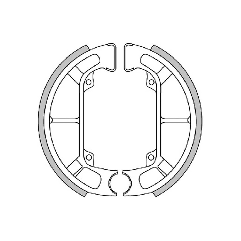 Polini Rear Brake Shoes 100 x 20 mm with Guide