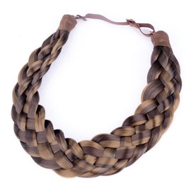 Gledola 5 Strands Synthetic Hair Braided Headband Hair Braided Headband (Medium Golden Brown)