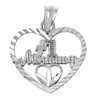 925 Sterling Silver Open Heart Charm #1 Mommy Bracelet Charm