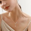 Brisskaari Stethoscope Necklace for Women, 925 Sterling Silver Austrian Crystal