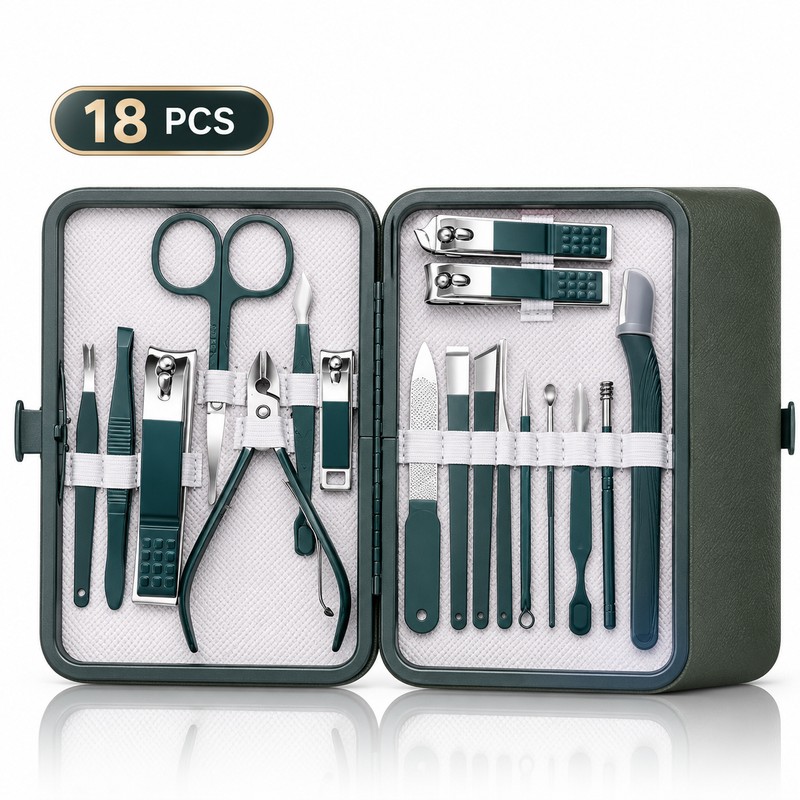 Stainless Steel Nail Care Kit for Manicure & Pedicure –