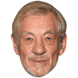 Ian McKellen (Beard) Celebrity Mask, Flat Card Face, Fancy Dress Mask