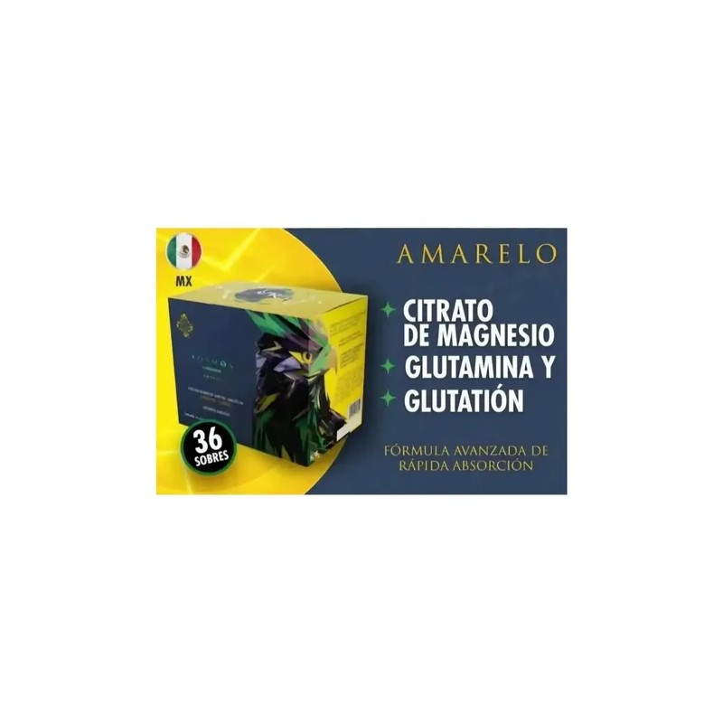 Kosmos Amarelo Sabor Piña, Antioxidantes 36 Sobres Magnesio