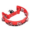 Tambourine Single Row Metal Jingle Bells Handheld Percussion Drum Instrument