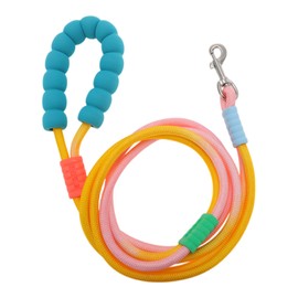 CAPASTEC Hands Free Dog Lead, Adjustable Crossbody Waist Lead, Jogging Lead, Dog Training Lead, with Explosion-proof Sponge Handle, Yellow Pink Blue