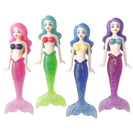 8Pcs Diving Ring Toy Mermaids Pool Sinking Toy Set Multicolor Underwater Diving Toys Cute for Pool Water Play(Mermaids)