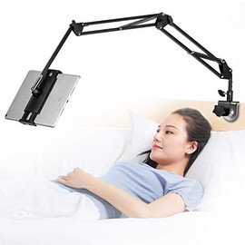 Soporte para tablet ajustable, soporte plegable para cama, soporte universal flexible de aluminio para tableta con rotación de 360 grados, compatible 