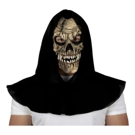 Máscara Calavera Cráneo Muerte Parca Terror Halloween Ocre Skull Grim