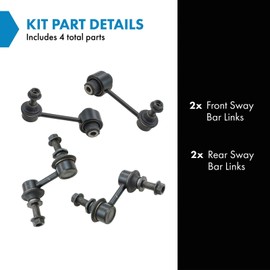 TRQ Driver & Passenger Side Sway Bar Stabilizer Link Set Compatible with 2016-2017 Subaru Crosstrek 2014-2018 Forester 2010-2014 Outback 2013-2015 XV Crosstrek