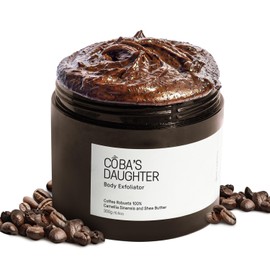 COBA'S DAUGHTER Robusta Coffee Body Scrub| Exfoliating for Cellulite and Stretch Marks, KP Bump Eraser, Strawberry Legs,Underarm | Matcha & Shea Butter | Safe for pregnancy | Vegan Beauty (10.6 Oz)