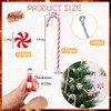 GuassLee 60Pcs Candy Canes Christmas Tree Decorations-Plastic Peppermint Candy Cane