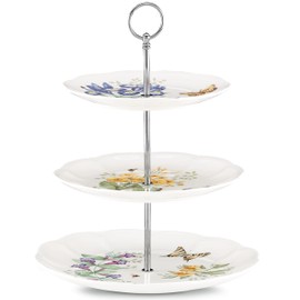 Lenox Butterfly Meadow 3-Tiered Server, 4.10 LB, Multi