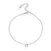 D Anklet for Women S925 Sterling Silver Foot Jewelry Adjustable