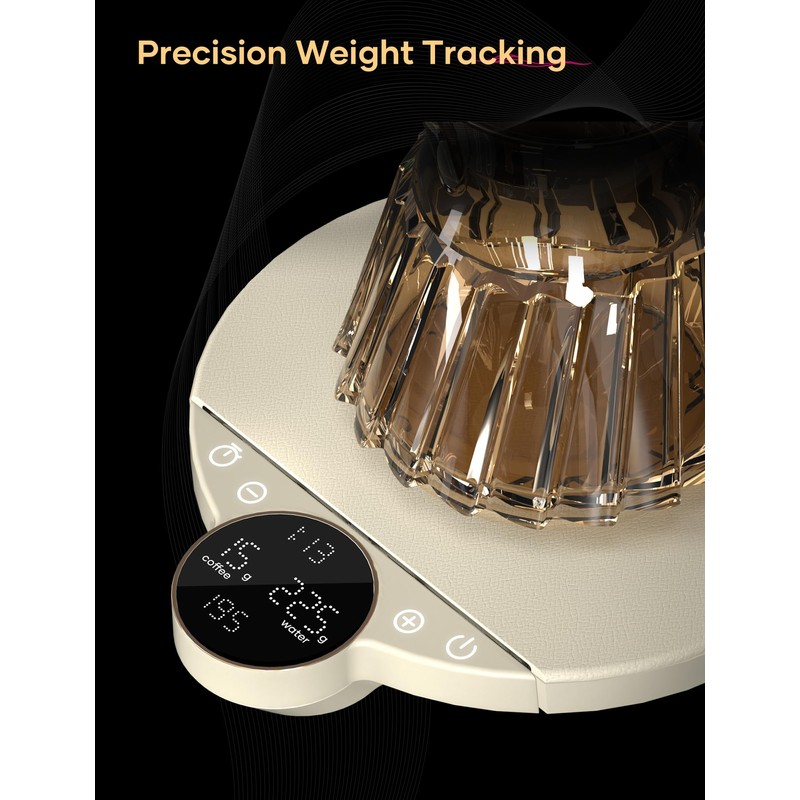 Cocinare Balance Digital Coffee Scale, Precision Control with Three Modes