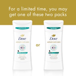 Dove Advanced Care Antiperspirant Deodorant Stick Sheer Cool for Soft, Resilient Skin, with 72-Hour Sweat & Odor Protection, 2.6 oz