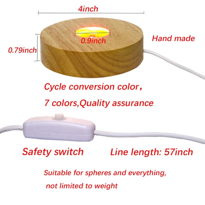 Finaze Crystal Display Stand Colorful Base Cycle Conversion Color (MDZ002)