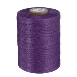 sourcing map Flat Leather Sewing Waxed Thread, 780m / 853 Yards Wax Polyester String, 0.8mm Waxed Stitching Cord for Leather Crafts, Bookbinding, Bracelets Braided, Dark Purple