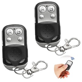 2 Pcs Universal Automatic Gate Remote Control, 433MHz Copy Remote Opener Garage Door Remote Control Fob, Wireless Garage Door Opener Cloning Key Fob with 4 Buttons for Car Garage Door Gate