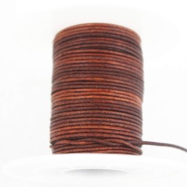 Glory Qin Dressed Brown Soft Round Genuine Jewelry Leather Cord Leather Rope (1mm 10 Yards)
