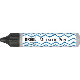 KREUL PicTixx 49872 Metallic Pen, Silver, 29 ml, for Metallic Accents on Decoupage Technique, Window Colour and Textiles