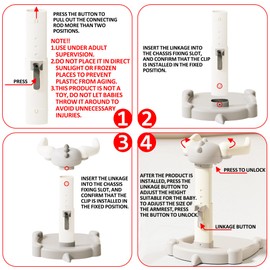Joyfubabe Baby Shower Stand, Baby Standing Bath with Anti-Pinch Adjustable Height and Armrest, Shower Standing Support with Anti-Slip Base and Mat for Infants 6-36 Months -Grey