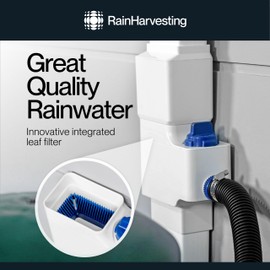 Rain Harvesting Downpipe Diverter, Rectangular Downspout Diverter with Filter for Rain Water Catching System, 2" x 3" / 3" x 4" - Slip Fit