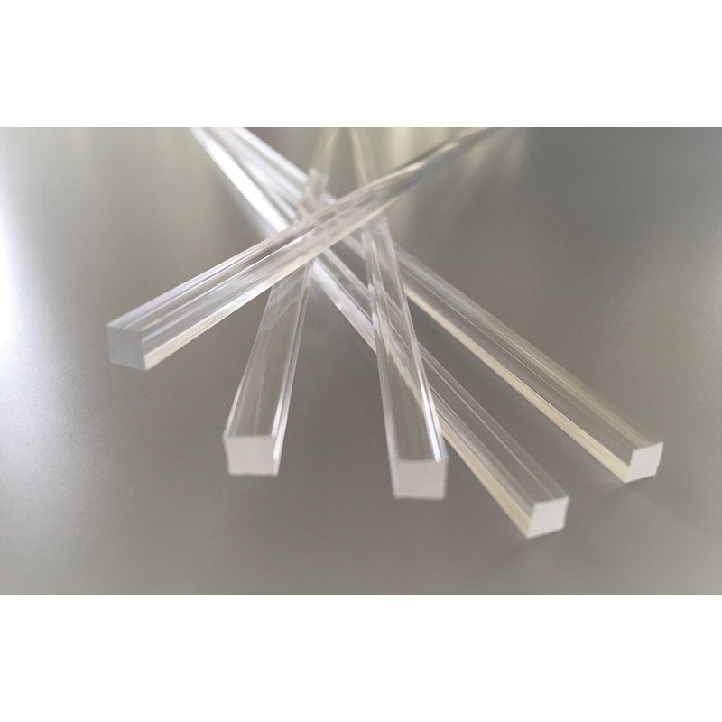 Acrylic Square Bar (0.2 inch (4 mm), Pack of 5,