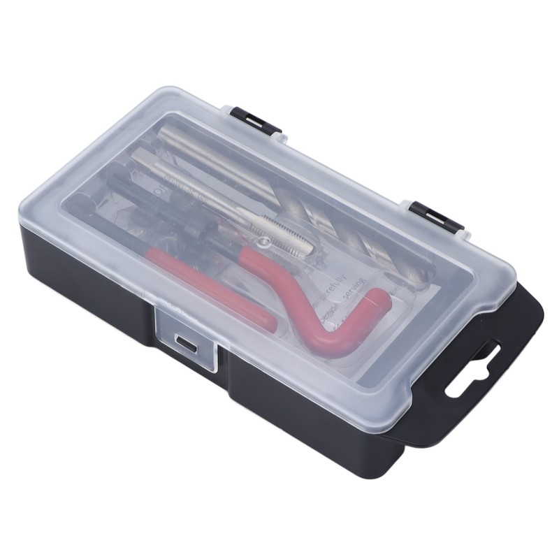 15 Pcs Thread Repair Tool Kit M10x1.25mm Metal Threaded Inserts