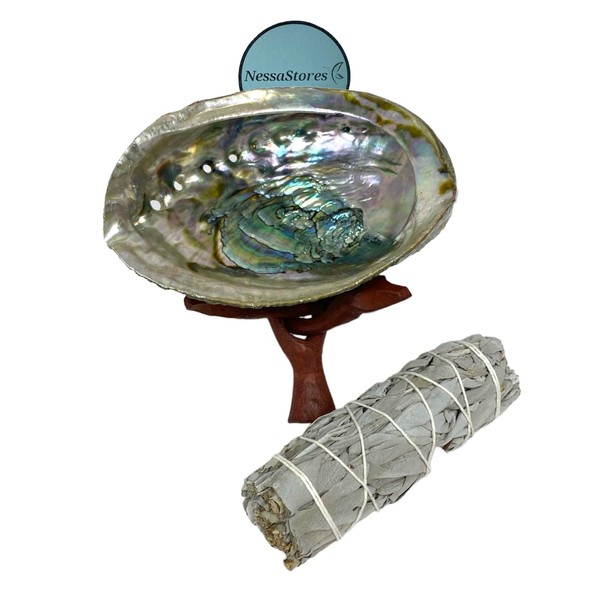 NessaStores 3 pc Sage Smudge Kit with 4" White Sage,