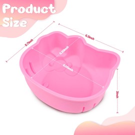 DC QZHMKJ PET Cat Cake Pan 6 Inch Silicone Cake Mold,Fondant Cake Mold,Birthday Decoration,Candy Chocolate Cupcake Topper Decorating And Diy Baking Tools(Pink)