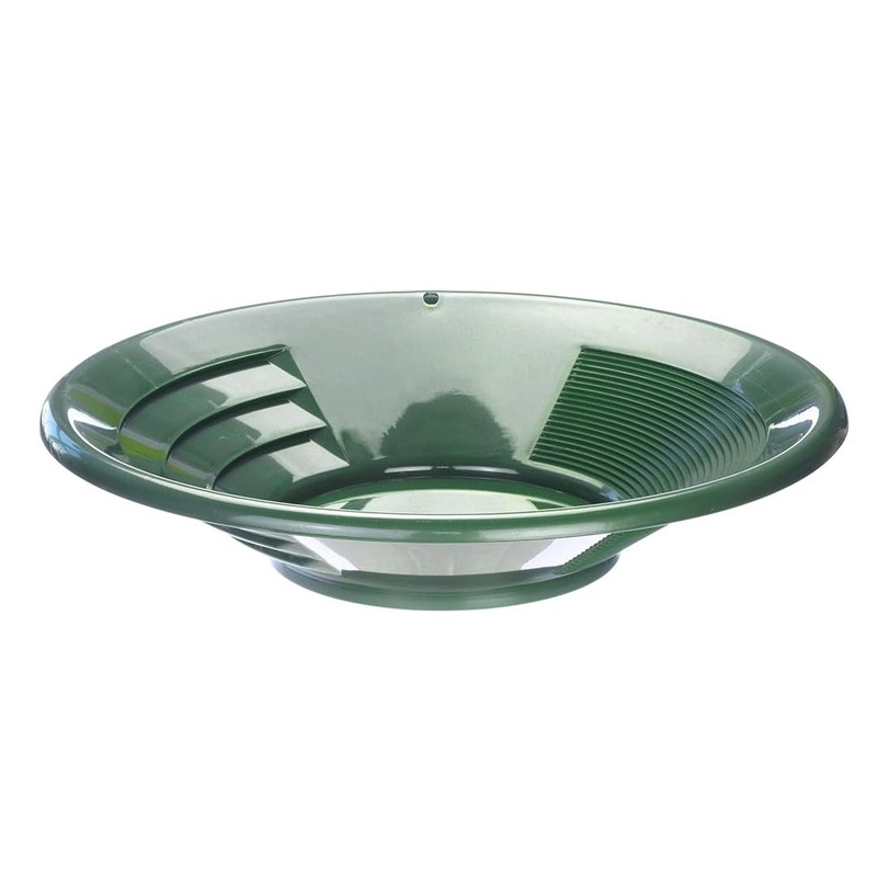 SE 12 Inch Gold Panning Pan - Dual Riffles for