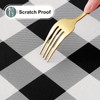 misaya Round Fitted Tablecloth with Elastic Edge, Buffalo Plaid Waterproof