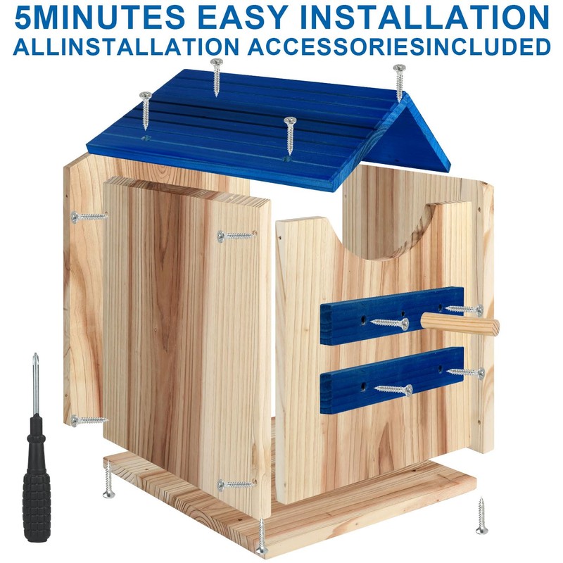 Screech Owl House, Large Handmade Wooden Owl Boxes for Outside