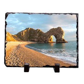 Precision Designs Rectangle Photo Slate with Stand 30cm x 20cm Your Photo on a Slate