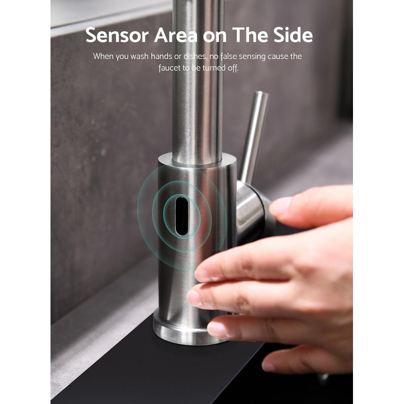 WEWE Touchless Kitchen Faucet with Pull Down Sprayer - Motion