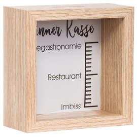 Brandsseller Money Boxes Picture Frame Design with Window and Scale Motifs – Dinner Cash Register