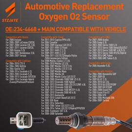STZJAYE 1Pcs Oxygen O2 Sensor 234-4668 12594452, Automotive Replacement 02 Sensors Upstream Compatible with for Chevy for Silverado for Suburban for GMC for Yukon for Buick 250-24470 15284