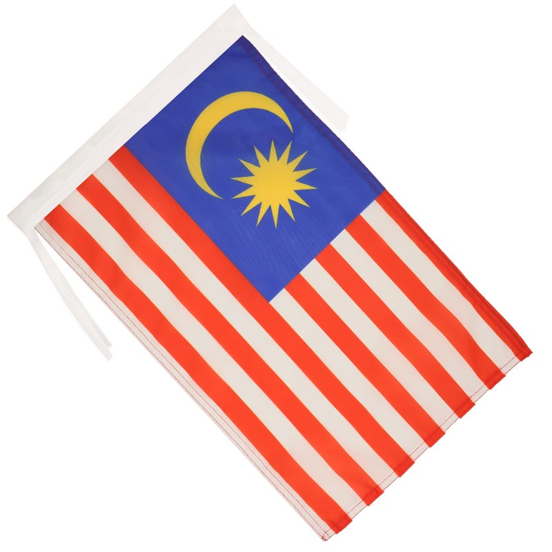 Malaysia Flag 18'' x 12'' cords - Malaysian SMALL flags