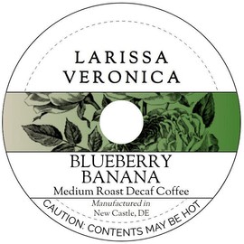 Blueberry Banana Medium Roast Decaf Coffee (Single Serve K-Cup Pods) (Gourmet, Naturally Flavored, Whole Coffee Beans) (12 pods, ZIN: 576185)