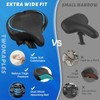Bicycle Seat, Bike Seat for Women Men Extra Comfort Wide,
