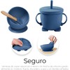 Juego de Platos y Cubiertos para Bebé de Silicona Raganet
