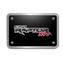 iPick Image Made for Ford F-150 Raptor SVT 3D Black 3/8" Thick Solid Billet Aluminum Tow Hitch Cover