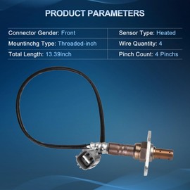 O2 Oxygen Sensor Upstream for Toyota Tacoma 2.4L 2.7L 2000 2001 2002 2003, for Toyota 4Runner 2.7L 3.4L 1999 2000 2001 2002, O2 Sensor Replace 234-9002, 2349002, 8946735010 1Pc