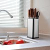 Universal Knife Block Without Knives,Modern Knife Holder for Kitchen Counter,Stainless