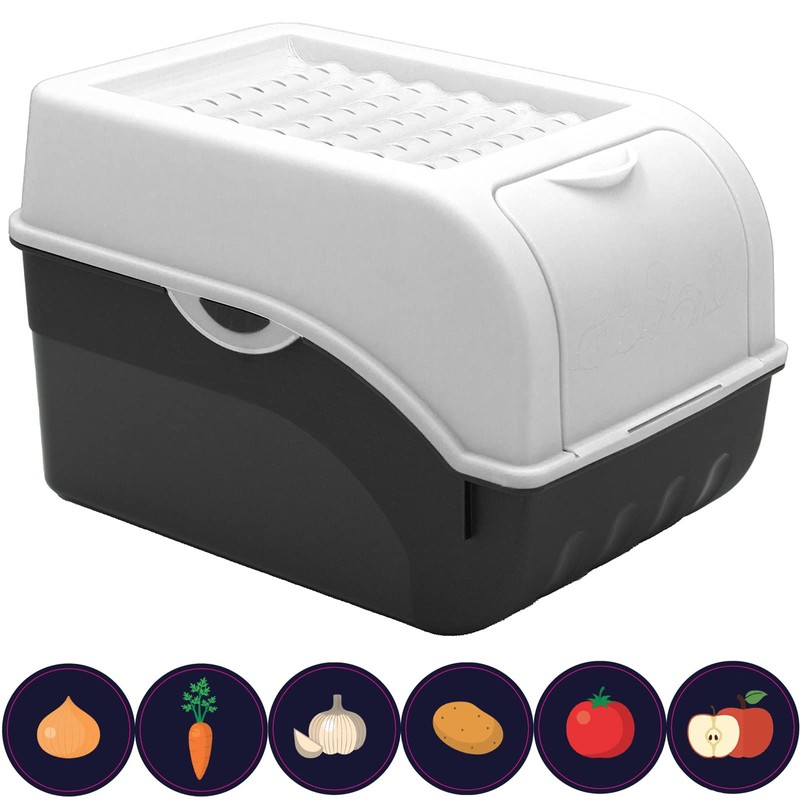 ARTECSIS Potato Storage Box, Dark Blue and White, Set of