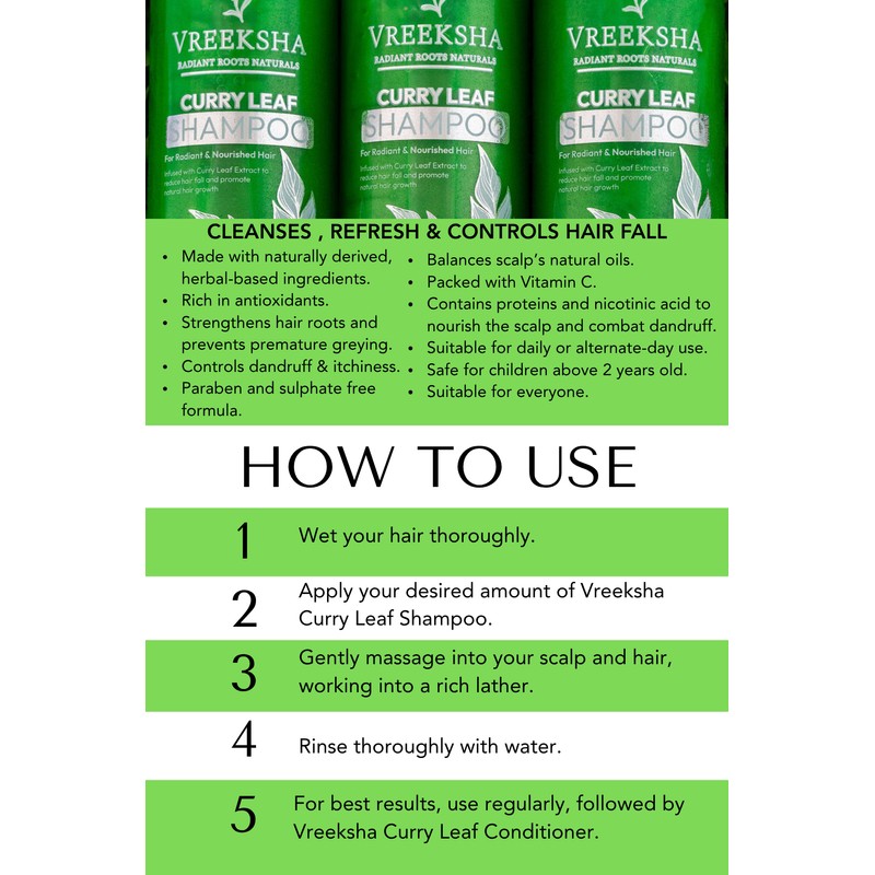 Vreeksha Curry Leaves Hair Shampoo