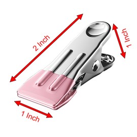 Clothes Pins Clips, 16 Pcs 2.2 Inch Stainless Steel High Elasticity Good Persistence for Clothespins, Paper Clips, Chip Clips, Bag Clips (16)